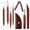 8-in-1 Wooden Handle Pottery Clay Tool set Ceramic Trimming Carving Knife
