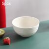 5pcs 4.5 Inch Wheat Straw Bowl House Children Small Bowl Plastic Soup Bowl