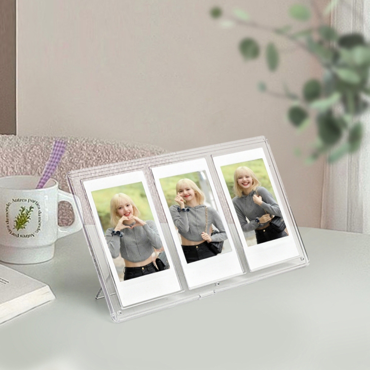 For Polaroid Mini Vertical Three-square PC Transparent Photo Frame