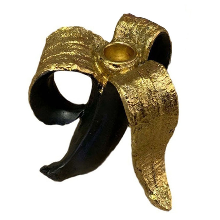 Banana Candle Holder Home Desktop Decorations Banana Peel Candle-Holder Resin Ornament