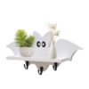 Cartoon Bat Shape Wooden Wall Mount Storage Rack Key Holder, 35x17cm