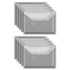 10pcs A4 Waterproof Transparent Thickened Folder Archive Bag