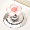 Cute Flower Toilet Pusher Nail Art Special Bathroom Flush Switch Button
