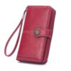 Women Zipper Long Money Clip Capacity Clutch Bag