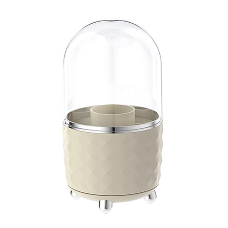 Cosmetic Organizer Large Capacity Rotatable Desktop Dustproof Storage Box