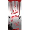 Halloween Bloody Handprint Stickers without Glue Party Decoration Door Stickers, 2m x 90cm