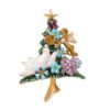 Christmas Brooch Fall Winter Jacket Sweater Pin Ornament Christmas Tree Corsage With Diamonds, HC0729