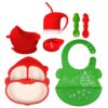 7-in-1 Silicone Children Tableware Set Christmas Gift