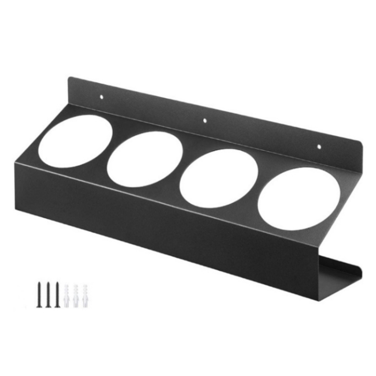 4 Can Capacity Wall Mounted Metal Spray Can Holder For Garage Enclosed Trailer Shop Workspace Storage, YH001