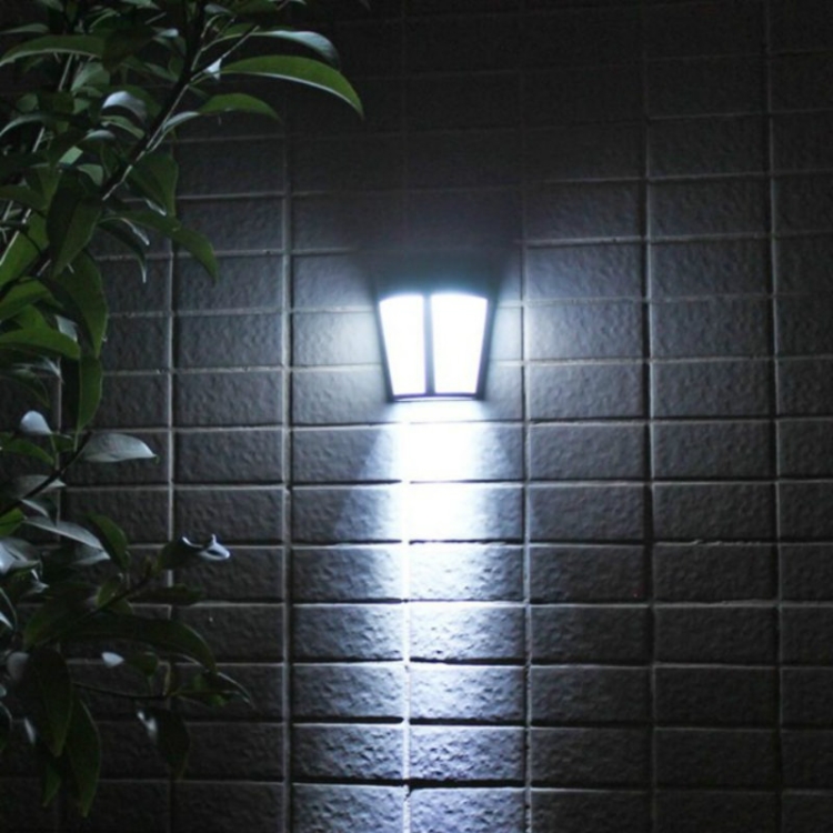 6 LEDs Outdoor IP65 Waterproof Energy Saving Solar Powered LED Wall Lamp Security Light, White Light, Warm Light