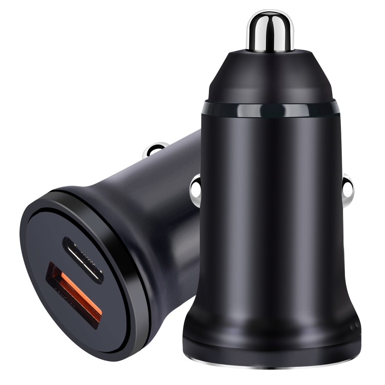 PD 20W USB-C / Type-C + QC 3.0 USB Interface Fast Charging Car Charger