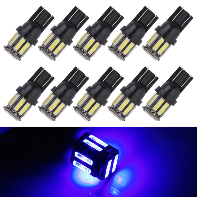 10pcs T10 DC12V / 0.96W / 0.08A Car Clearance Light 10LEDs SMD-7020 Lamp Beads