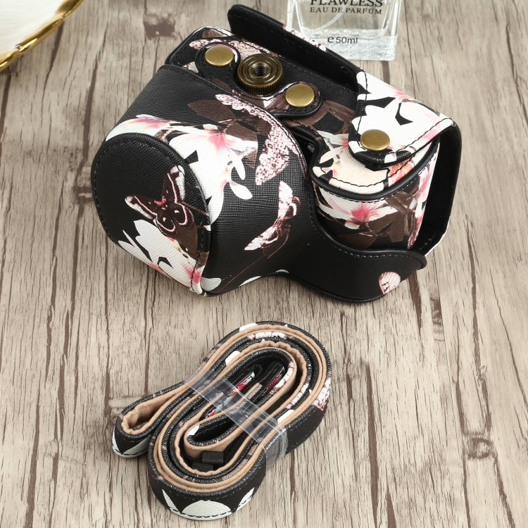 Flower Pattern PU Leather Camera Case for Sony A6000 / A6300 / A6400 / Nex 6