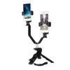 Smartphone Live Broadcast Bracket Grip Folding Tripod Holder Kits with 2x Phone Clips , For iPhone, Galaxy, Huawei, Xiaomi, HTC, Sony, Google and other Smartphones