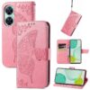 Butterfly Love Flower Embossed Flip Leather Phone Case