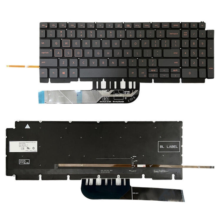 US Version Orange Backlight Laptop Keyboard