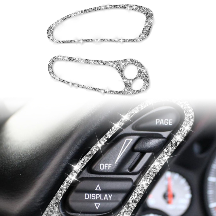 For Chevrolet Corvette C5 1998-2004 2 in 1 Both Sides of Car Speedometer Diamond Decorative Sticker, Left Drive