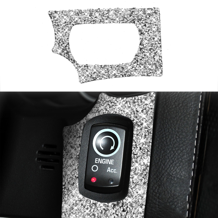 For Chevrolet Corvette C6 2005-2013 Ignition Switch Panel Diamond Decorative Sticker, Left Drive