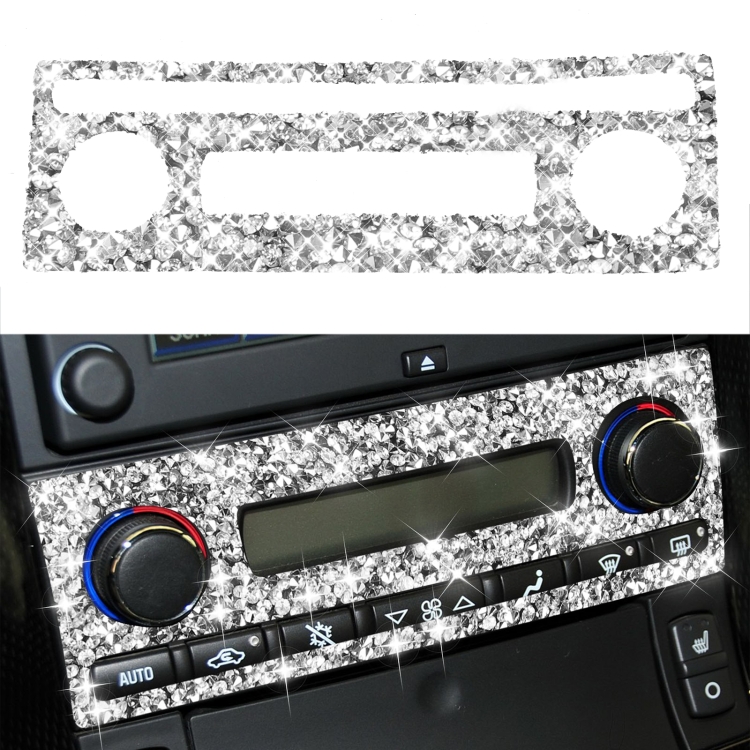 For Chevrolet Corvette C6 2005-2013 Car Aircondition Button Diamond Decorative Sticker, Left Drive
