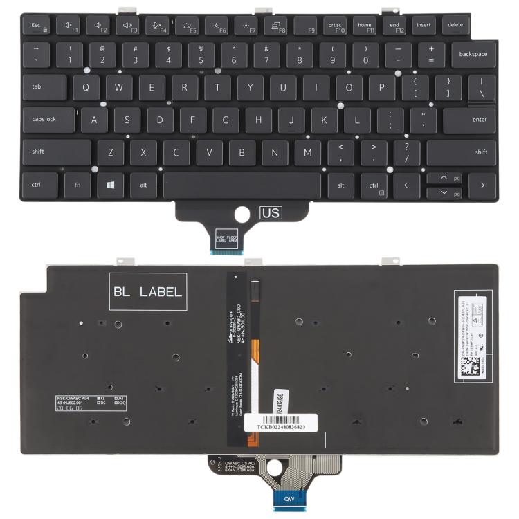 US Version Backlit Laptop Keyboard for Dell Latitude 5320 7320
