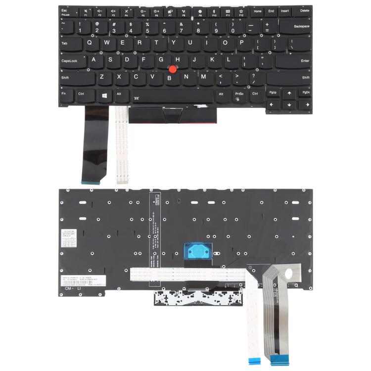 US Version Backlit Laptop Keyboard with Pointing for Lenovo Thinkpad E480 E485 E490 E495 E490S L380 L480 L390 L490 R480 R490 T480S T490 T495 01YP360