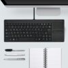 MC-818 82 Keys Touch-pad Ultra-thin Wired Computer Keyboard