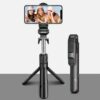 Bluetooth Black XT02 360-Degree Rotating Multi-Function Retractable Mobile Phone Selfie Stick To Shoot Live TV Drama Tripod