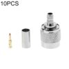 10 PCS TNC Male RF Coax Connector for Cable RG58 RG142 RG400 LMR195