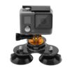 Triangle Direction Suction Cup Mount with Tripod Mount + Handle Screw for GoPro, Insta360, DJI and Other Action Cameras