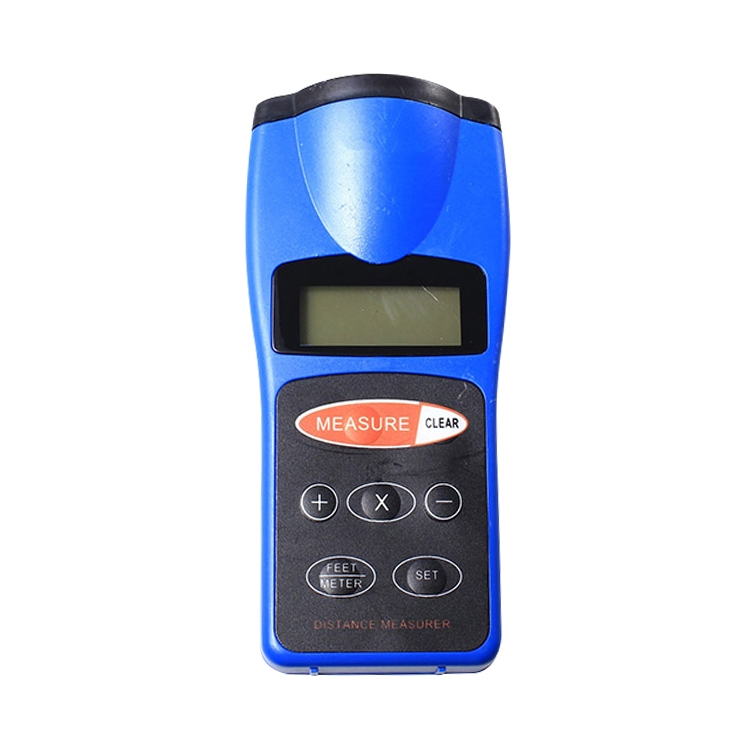 Ultrasonic Laser Point LED Distance Measure Meter Tool(Blue)