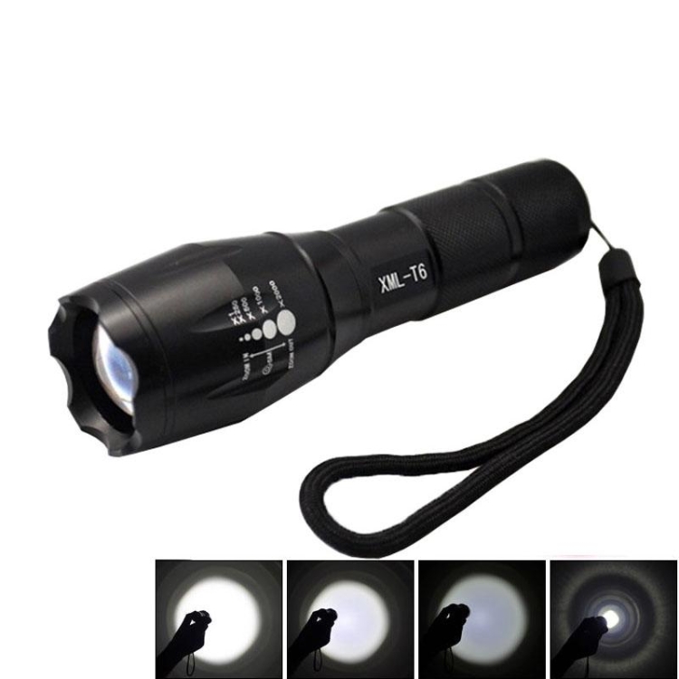 LT-XD 1 x XML-T6 White Light LED Flashlight , 1800 LM 5-Modes(Black)