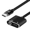 ENKAY Hat-prince HC-10 USB-C / Type-C + 3.5mm Jack to USB-C / Type-C Charge Audio Adapter Cable