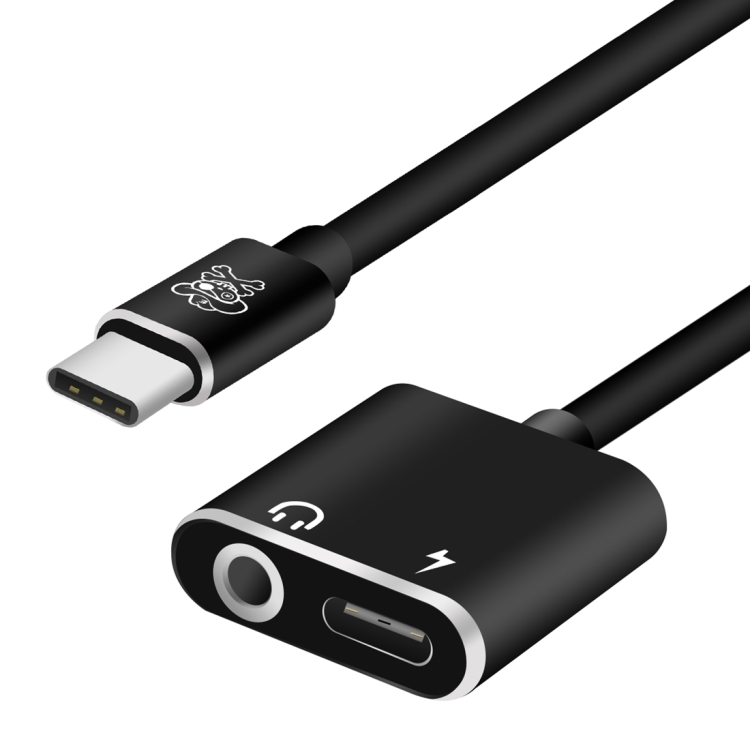 ENKAY Hat-prince HC-10 USB-C / Type-C + 3.5mm Jack to USB-C / Type-C Charge Audio Adapter Cable