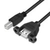 USB 2.0 Type-B Male to USB 2.0 Female Printer / Scanner Adapter Cable for HP, Dell, Epson, Length: 50cm