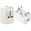 Plug Adapter, Universal EU US UK AU Travel AC Power Adaptor Plug(White)