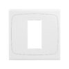 Wall Plate with Screw for Blank Inserts - 1 Hole, Use around the world(White)