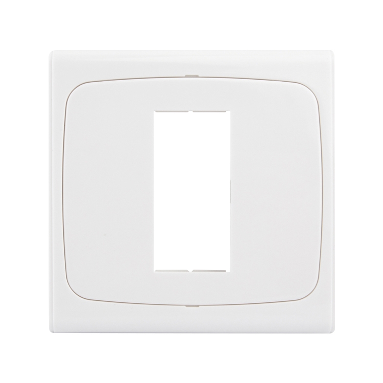 Wall Plate with Screw for Blank Inserts - 1 Hole, Use around the world(White)