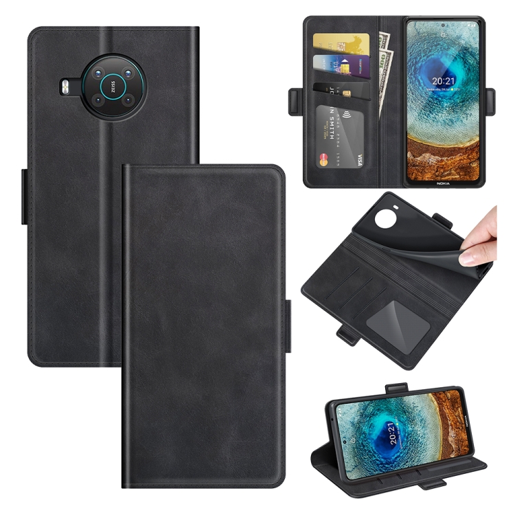 For Nokia X10/X20 Dual-side Magnetic Buckle Horizontal Flip Leather Case with Holder & Card Slots & Wallet