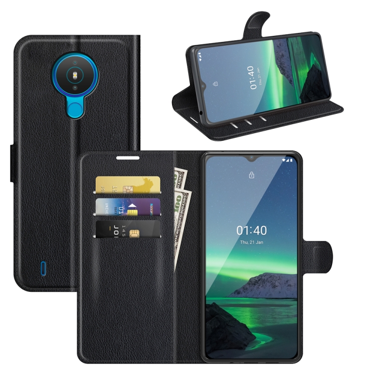 For Nokia 1.4 Litchi Texture Horizontal Flip Protective Case with Holder & Card Slots & Wallet