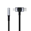 JS-65 USB-C/Type-C+8 Pin Male to 3.5mm Audio Female Headphone Adapter Cable Cord