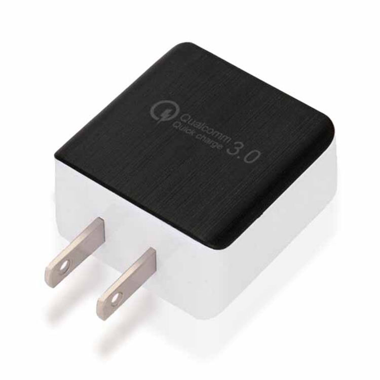 1USB QC 3.0 Wire Drawing Quick Charger US Plug
