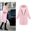 Women Hooded Long Sleeved Sweater In The Long Coat