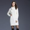 Autumn And Winter Knitwear Dresses Long Turtleneck Sweater For Women