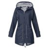Women Waterproof Rain Jacket Hooded Raincoat