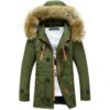 Long Section Cotton Suit Men Plus Velvet Thick Warm Jacket Large Fur Collar Coat Lovers Jacket