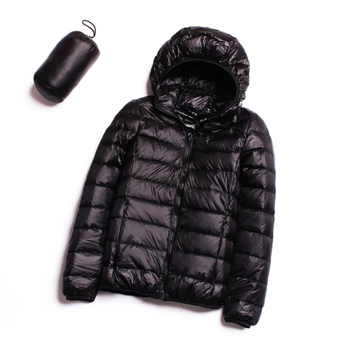 Casual Ultra Light White Duck Down Jacket Women Autumn Winter Warm Coat Hooded Parka