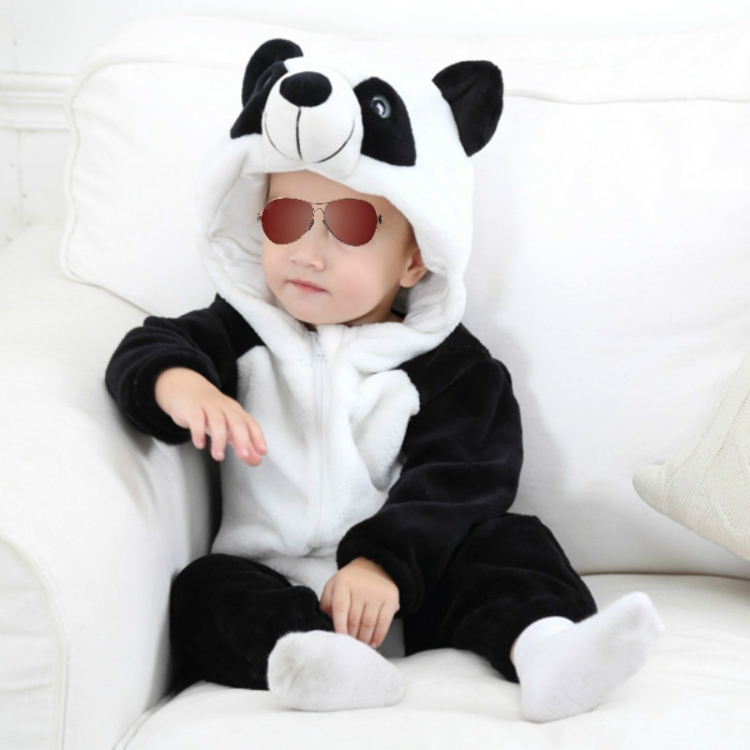 Babies Cartoon Animal Shape Flannel Jumpsuit Romper