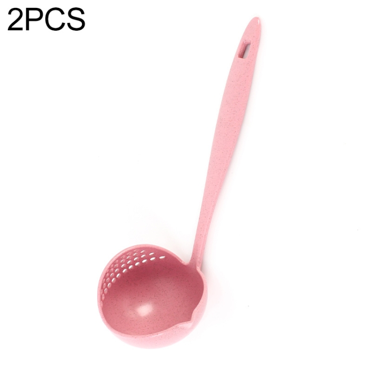 Wheat straw soup spoon colander two-in-one environmental tableware hot pot dual-use spoon Colanders Strainers