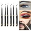 6 PCS Men Rotating Bearded Thread Filled Pen Female Eyeliner Lying Silkworm Pen