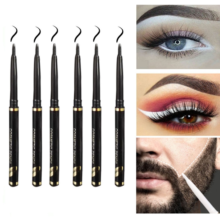 6 PCS Men Rotating Bearded Thread Filled Pen Female Eyeliner Lying Silkworm Pen